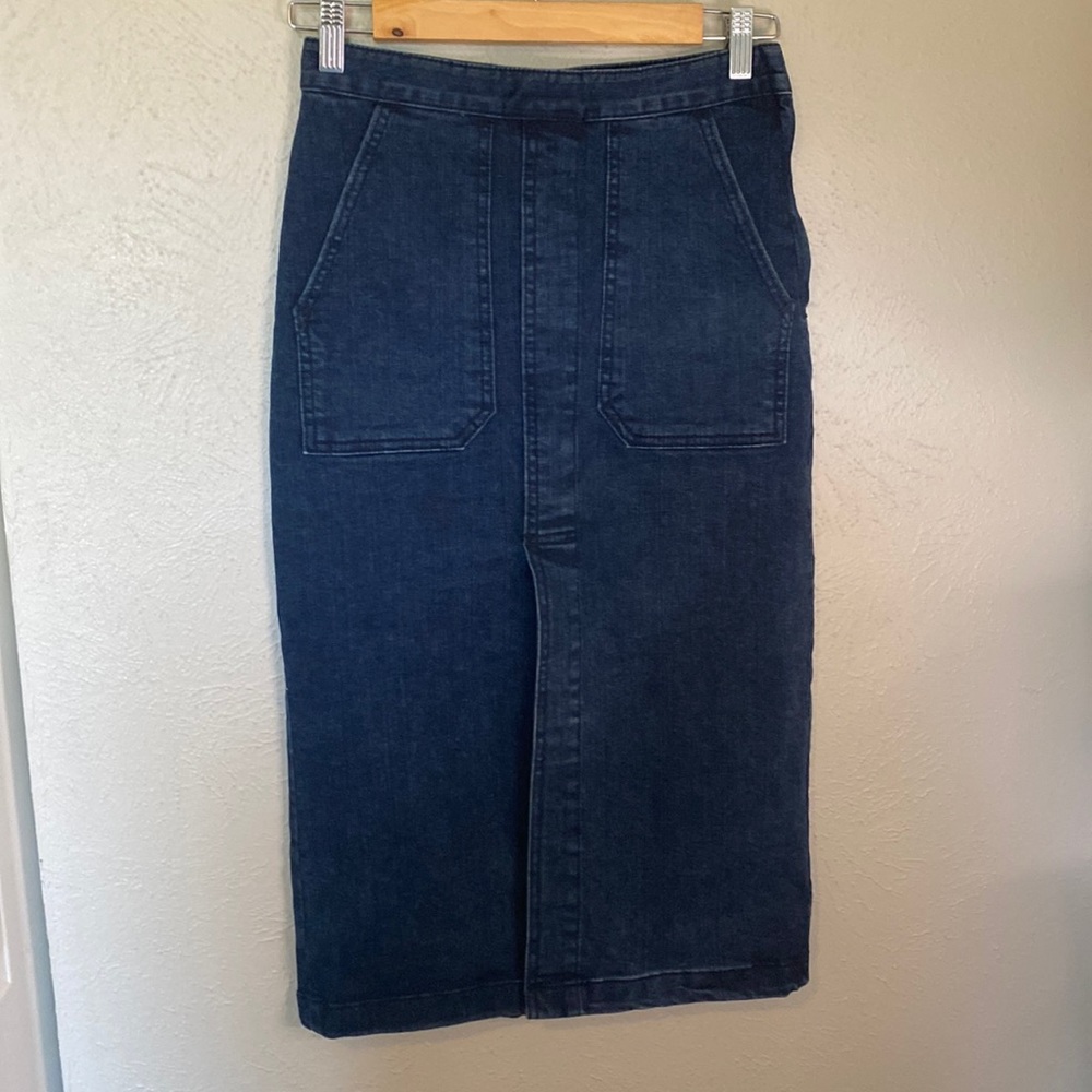 Denim Midi Skirt